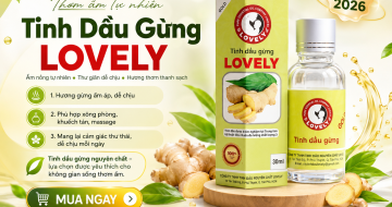 Tinh Dầu Gừng Lovely Gi&uacute;p Giảm Đau Nhức Xương Khớp V&agrave; Giữ Ấm Cơ Thể 