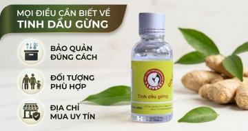 Tinh Dầu Gừng Lovely Gi&uacute;p Giảm Đau Nhức Xương Khớp V&agrave; Giữ Ấm Cơ Thể 