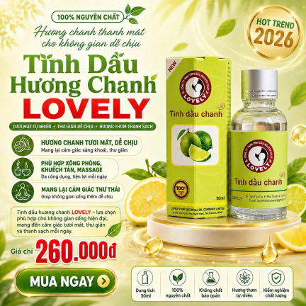 TINH DẦU HƯƠNG CHANH LOVELY 