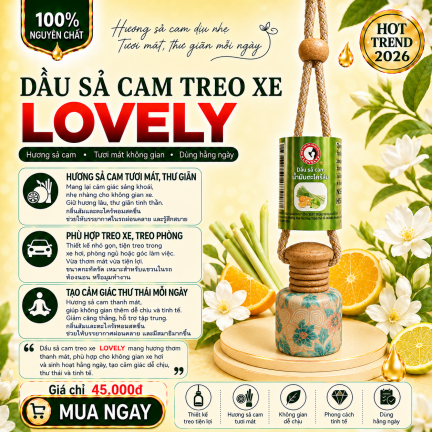 TINH DẦU SẢ CAM TREO XE LOVELY