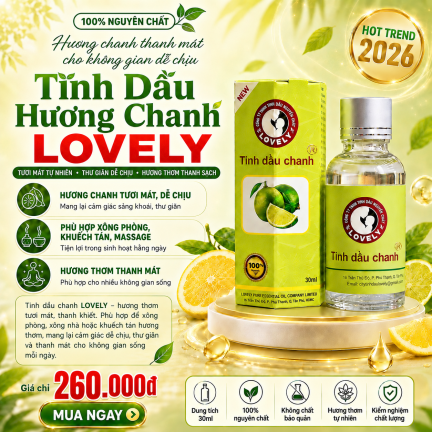TINH DẦU HƯƠNG CHANH LOVELY 