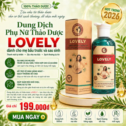 DUNG DỊCH VỆ SINH PHỤ NỮ THẢO DƯỢC LOVELY 