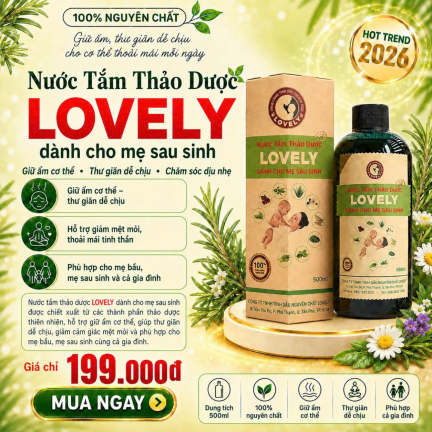 NƯỚC TẮM THẢO DƯỢC LOVELY D&Agrave;NH CHO MẸ TRƯỚC V&Agrave; SAU SINH 
