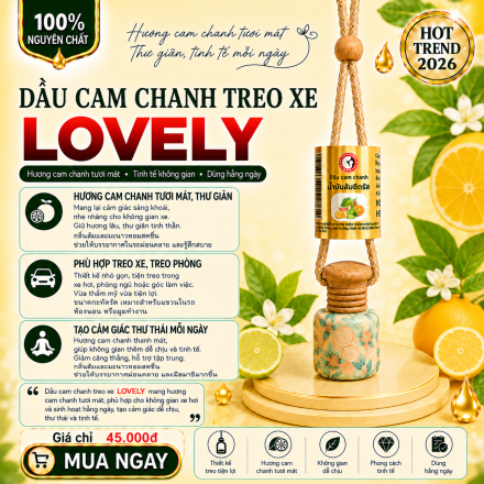 TINH DẦU CAM CHANH TREO XE LOVELY