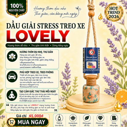 TINH DẦU GIẢI STRESS TREO XE LOVELY