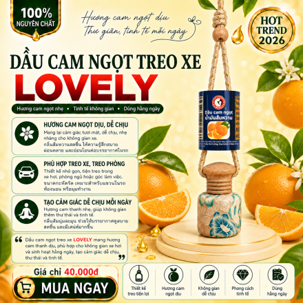 DẦU CAM NGỌT TREO XE LOVELY 