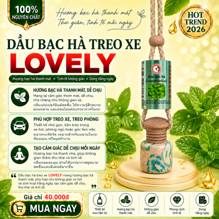  DẦU BẠC H&Agrave; TREO XE LOVELY 