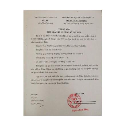 Công bố tiêu chuẩn chất lượng sản phẩm