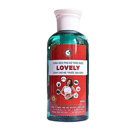 DUNG DỊCH VỆ SINH PHỤ NỮ THẢO DƯỢC LOVELY (500ML)