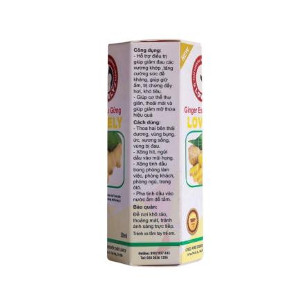 TINH DẦU GỪNG LOVELY (30ML)