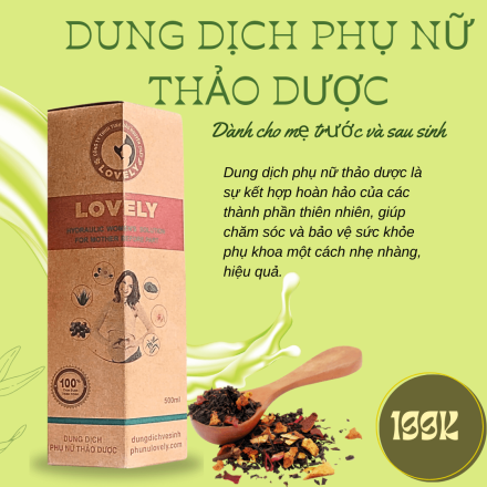 DUNG DỊCH VỆ SINH PHỤ NỮ THẢO DƯỢC LOVELY (500ML)
