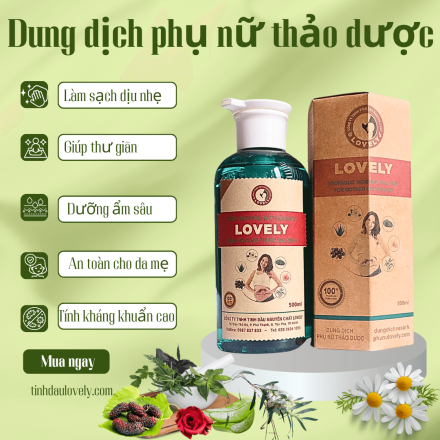 DUNG DỊCH VỆ SINH PHỤ NỮ THẢO DƯỢC LOVELY (500ML)