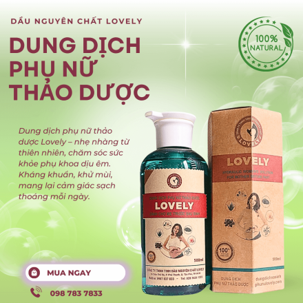 DUNG DỊCH VỆ SINH PHỤ NỮ THẢO DƯỢC LOVELY (500ML)