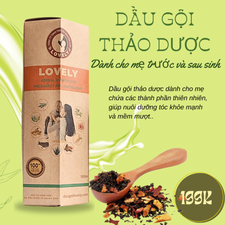 DẦU GỘI THẢO DƯỢC LOVELY DÀNH CHO MẸ BẦU TRƯỚC VÀ SAU SINH (500ML)