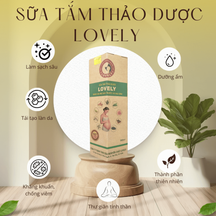 SỮA TẮM THẢO DƯỢC LOVELY DÀNH CHO MẸ TRƯỚC VÀ SAU SINH (500ML)