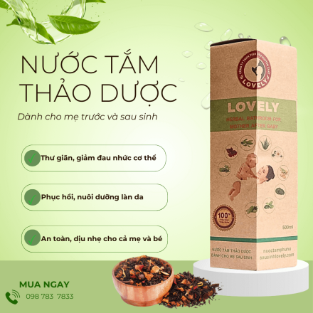 NƯỚC TẮM THẢO DƯỢC LOVELY DÀNH CHO MẸ TRƯỚC VÀ SAU SINH (500ML)