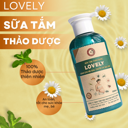 SỮA TẮM THẢO DƯỢC LOVELY DÀNH CHO MẸ TRƯỚC VÀ SAU SINH (500ML)