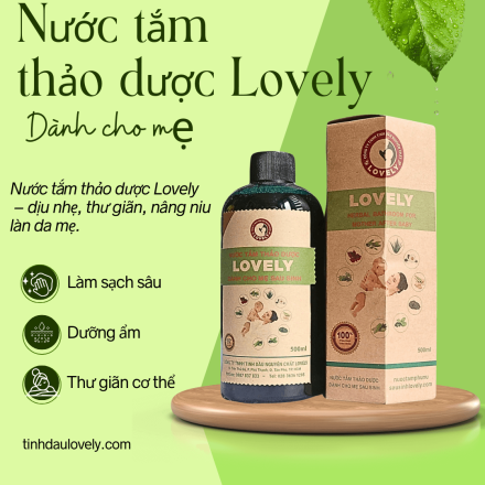 NƯỚC TẮM THẢO DƯỢC LOVELY DÀNH CHO MẸ TRƯỚC VÀ SAU SINH (500ML)