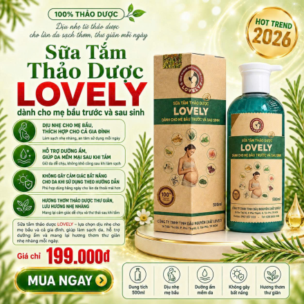 SỮA TẮM THẢO DƯỢC LOVELY D&Agrave;NH CHO MẸ TRƯỚC V&Agrave; SAU SINH 