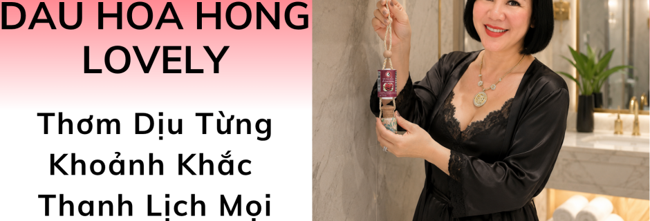 Treo xe dầu hoa hồng