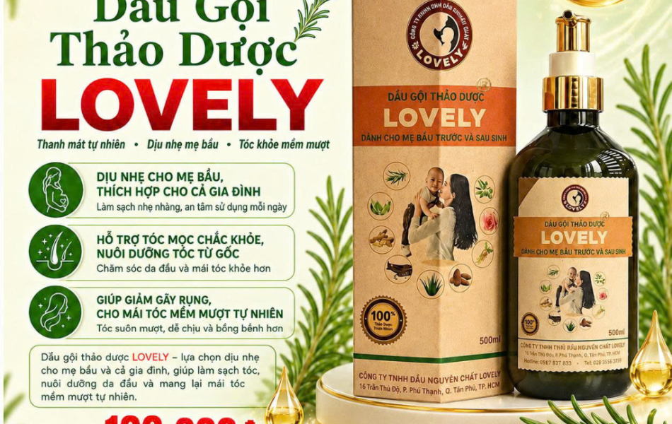 DẦU GỘI THẢO DƯỢC LOVELY D&Agrave;NH CHO MẸ BẦU TRƯỚC V&Agrave; SAU SINH 