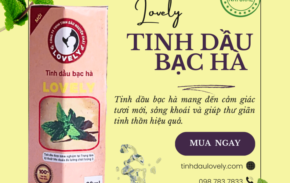 TINH DẦU BẠC HÀ LOVELY (30ML) GOLD