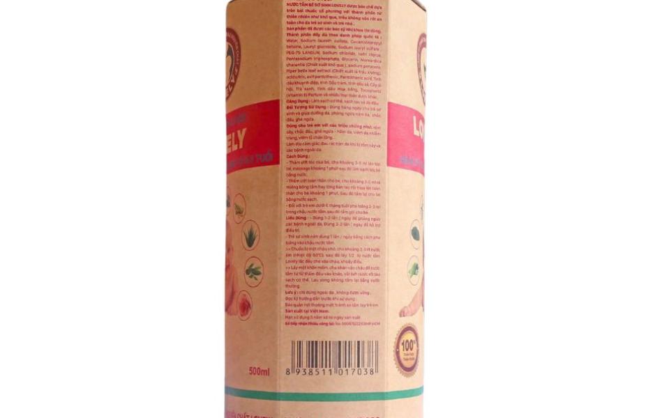 NƯỚC TẮM THẢO DƯỢC LOVELY DÀNH CHO TRẺ SƠ SINH 0 - 3 TUỔI (500ML)