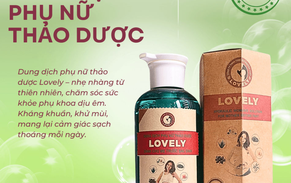 DUNG DỊCH VỆ SINH PHỤ NỮ THẢO DƯỢC LOVELY (500ML)