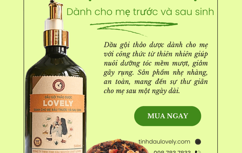 DẦU GỘI THẢO DƯỢC LOVELY DÀNH CHO MẸ BẦU TRƯỚC VÀ SAU SINH (500ML)