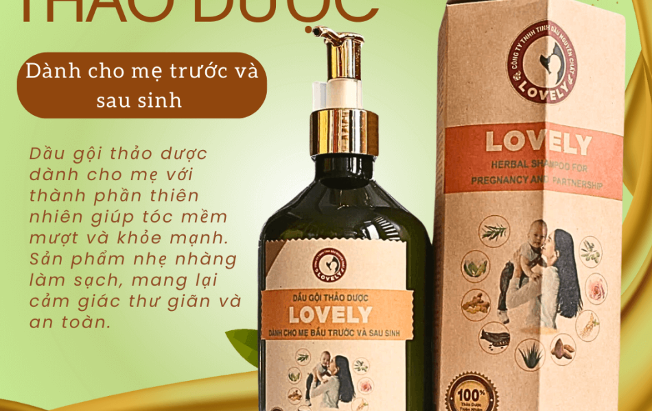 DẦU GỘI THẢO DƯỢC LOVELY DÀNH CHO MẸ BẦU TRƯỚC VÀ SAU SINH (500ML)