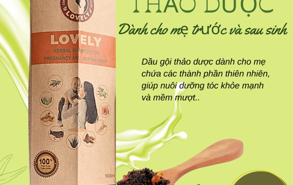DẦU GỘI THẢO DƯỢC LOVELY DÀNH CHO MẸ BẦU TRƯỚC VÀ SAU SINH (500ML)