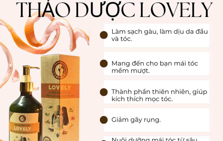DẦU GỘI THẢO DƯỢC LOVELY DÀNH CHO MẸ BẦU TRƯỚC VÀ SAU SINH (500ML)