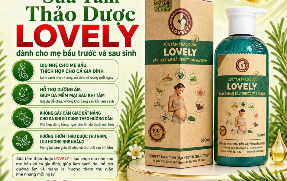 SỮA TẮM THẢO DƯỢC LOVELY D&Agrave;NH CHO MẸ TRƯỚC V&Agrave; SAU SINH 