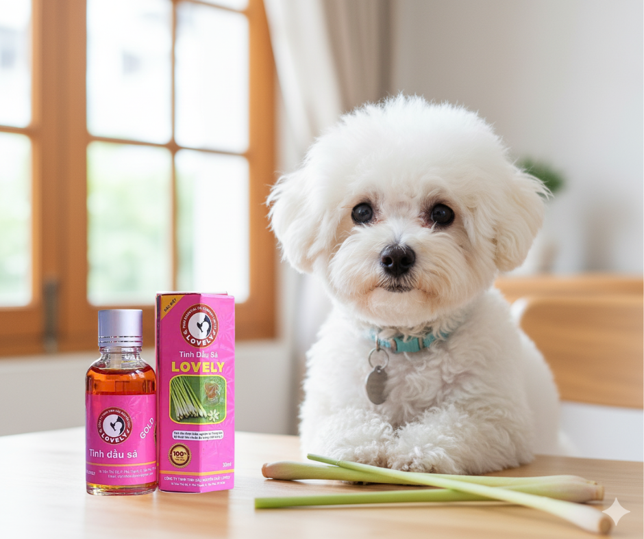 Hướng dẫn cách sử dụng Tinh dầu xả sả Lovely chăm sóc lông thú cưng chuyên sâu tại nhà hiệu quả