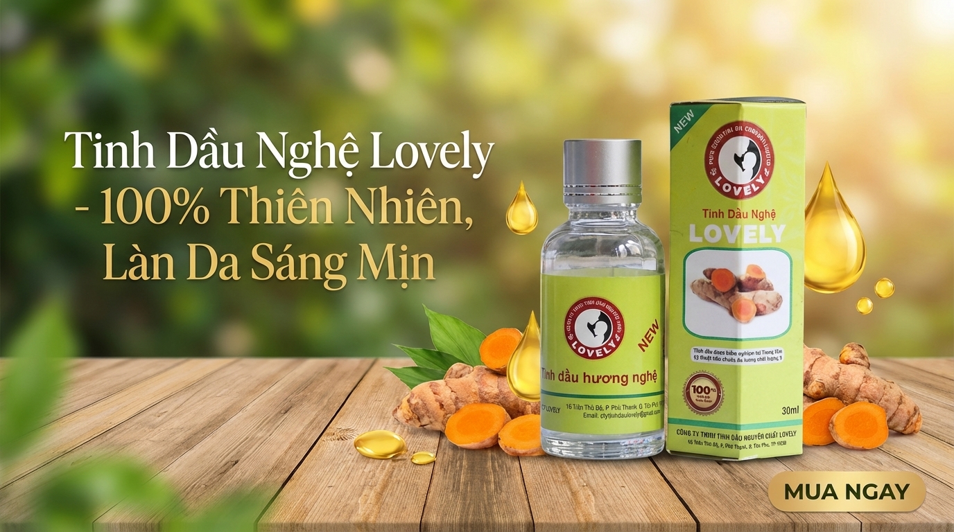 Tinh dầu nghệ Lovely nguyên chất chăm sóc da