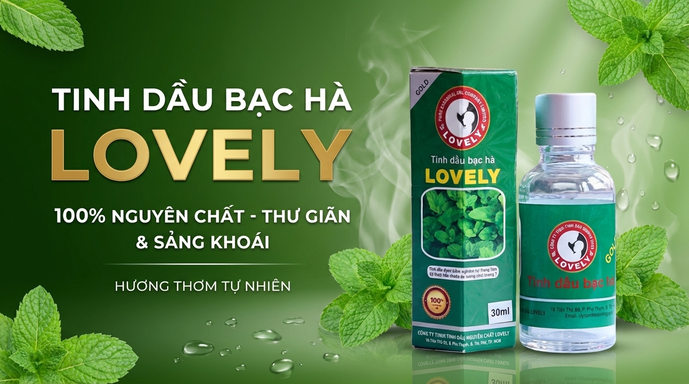 Tinh dầu bạc hà Lovely nguyên chất giúp thư giãn