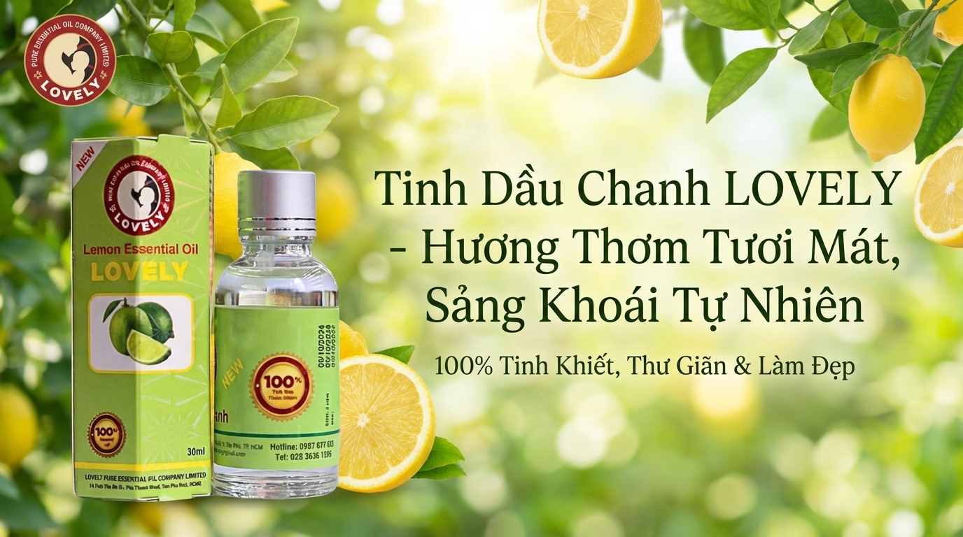 Tinh dầu hương chanh Lovely nguyên chất thanh lọc không khí