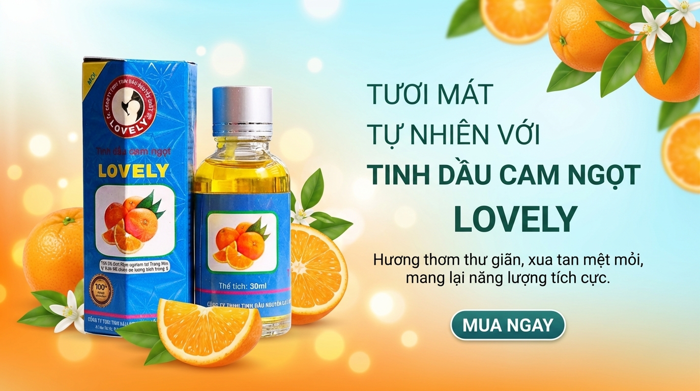 Tinh dầu cam ngọt Lovely nguyên chất thư giãn