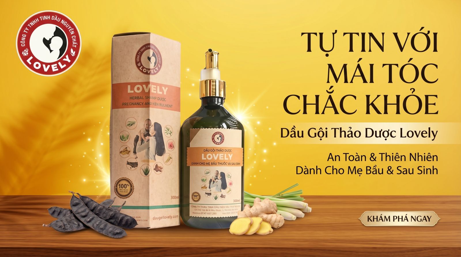 Dầu gội thảo dược Lovely an toàn cho mẹ bầu