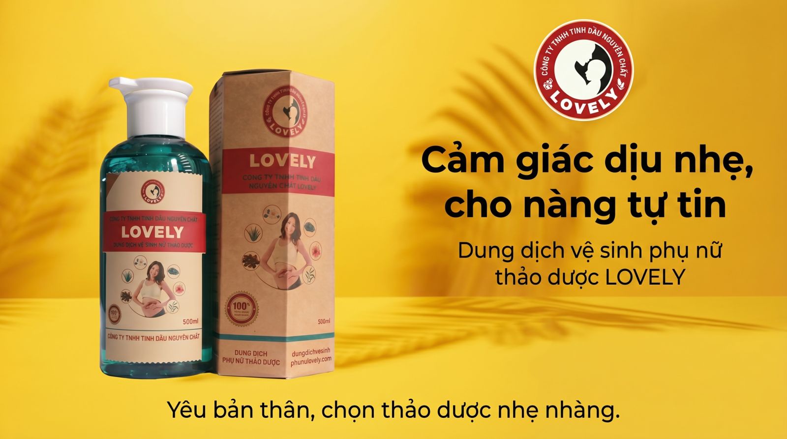 Dung dịch vệ sinh phụ nữ thảo dược Lovely an toàn cho phái đẹp