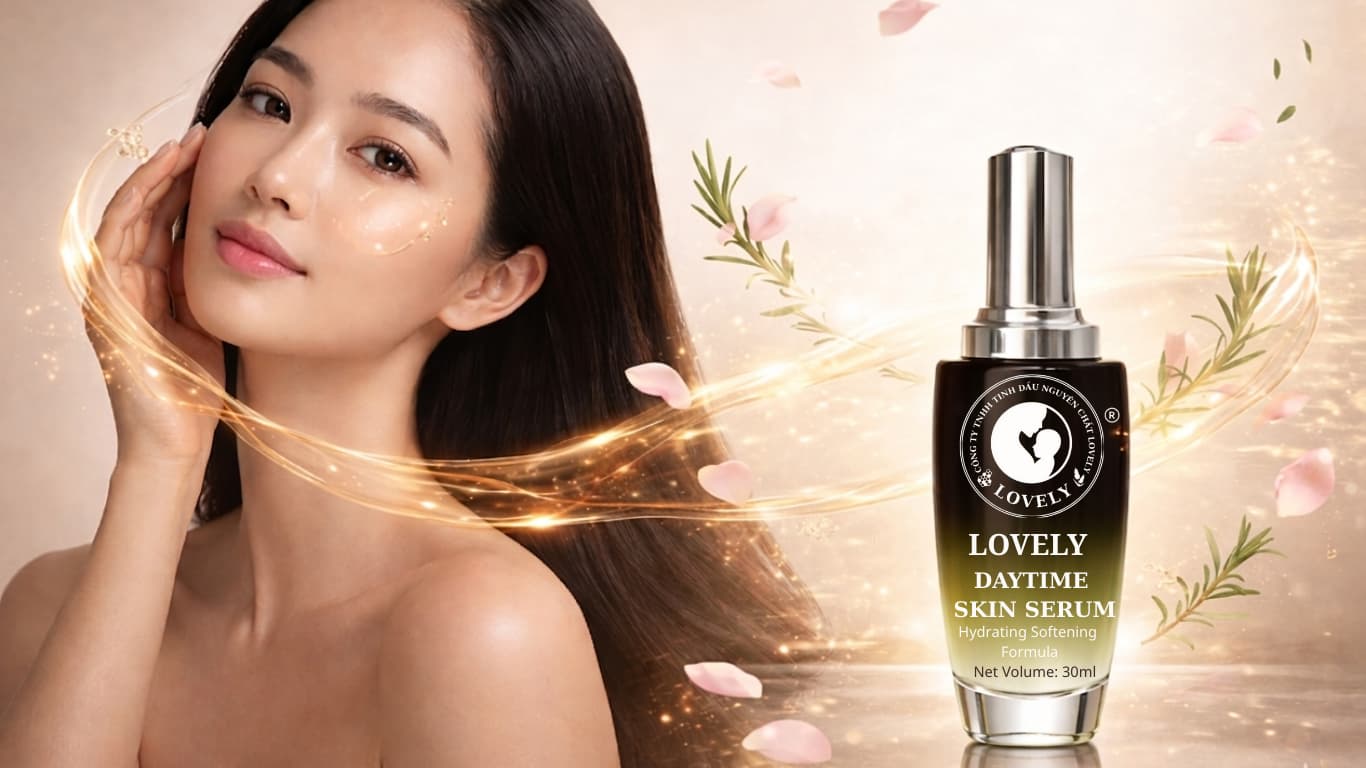 Serum hương thảo hoa hồng Lovely mang lại làn da căng bóng