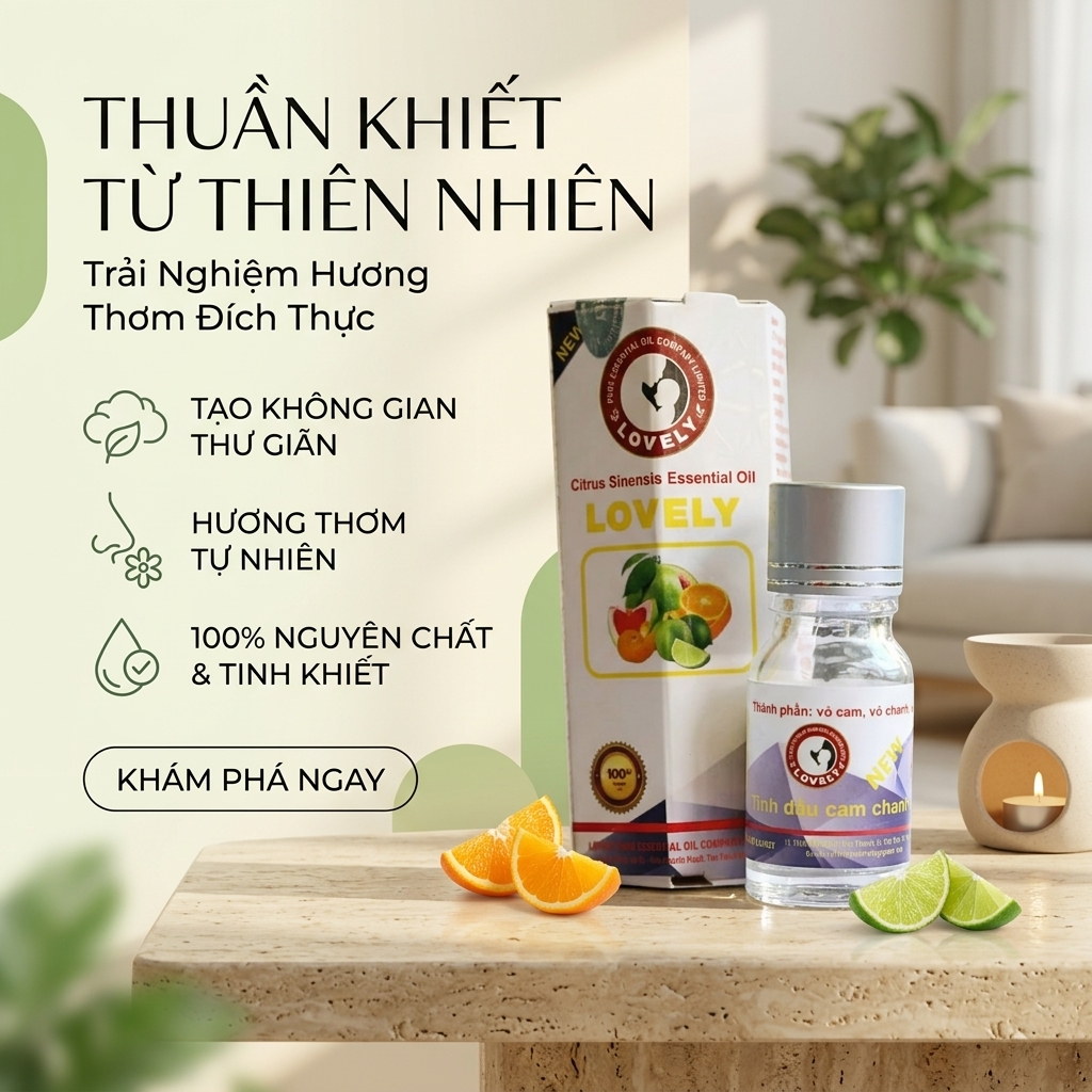 Tinh dầu cam chanh Lovely an toàn cho mẹ và bé