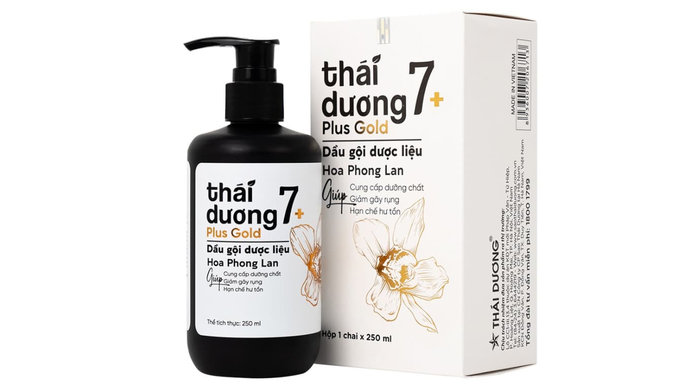  Sản phẩm Dầu gội dược liệu Thái Dương 7 Plus Gold.