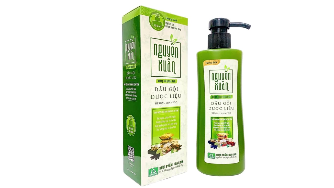 Sản phẩm Dầu gội dược liệu Nguyên Xuân dưỡng tóc hương bưởi