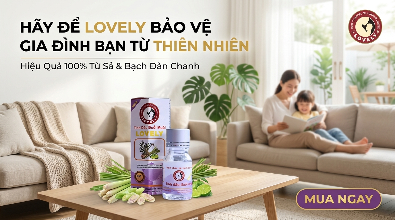 Tinh dầu đuổi muỗi Lovely an toàn cho bé