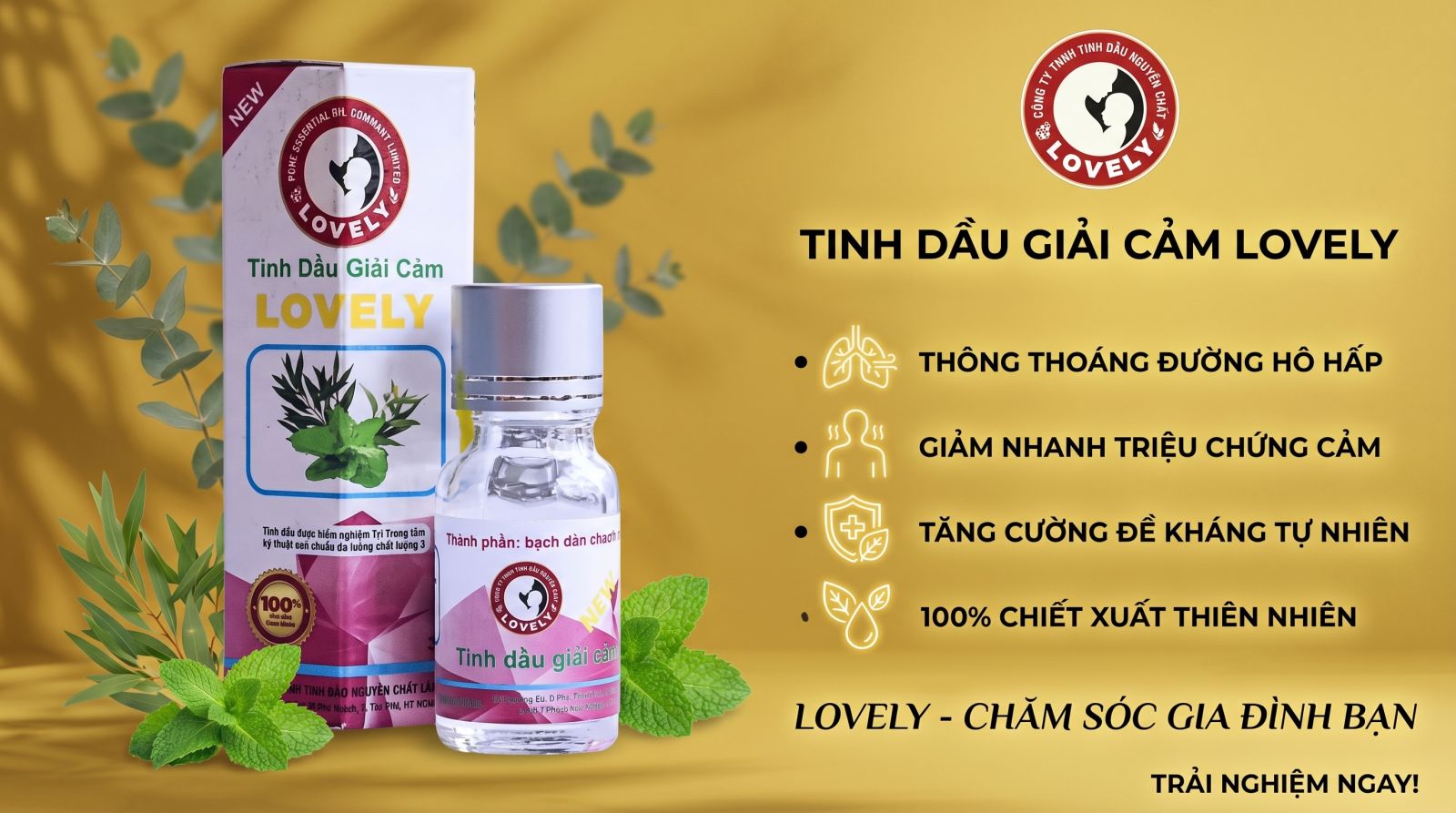 Tinh dầu giải cảm Lovely - sử dụng hiệu quả và an toàn