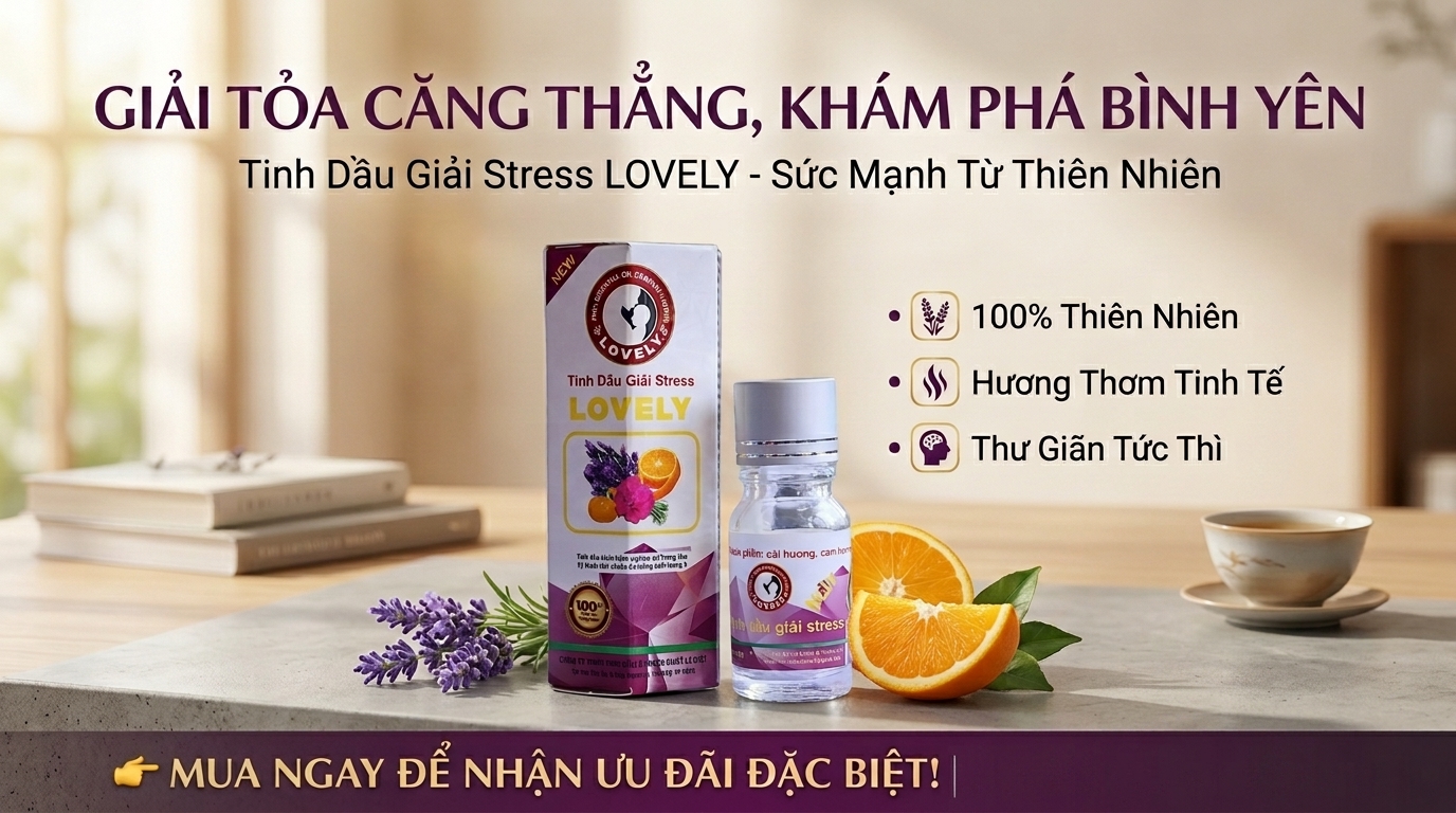 Tinh dầu giải stress Lovely thư giãn ngủ ngon