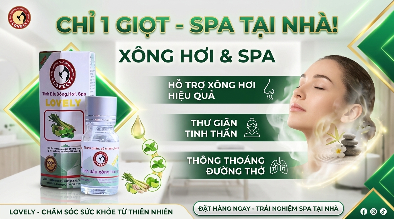 Tinh dầu xông hơi spa Lovely