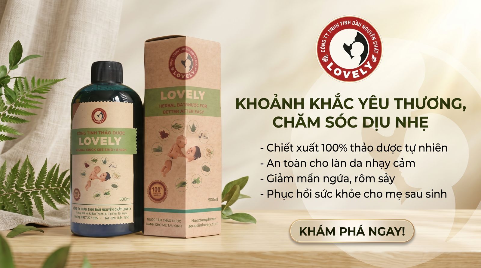 Nước tắm thảo dược Lovely