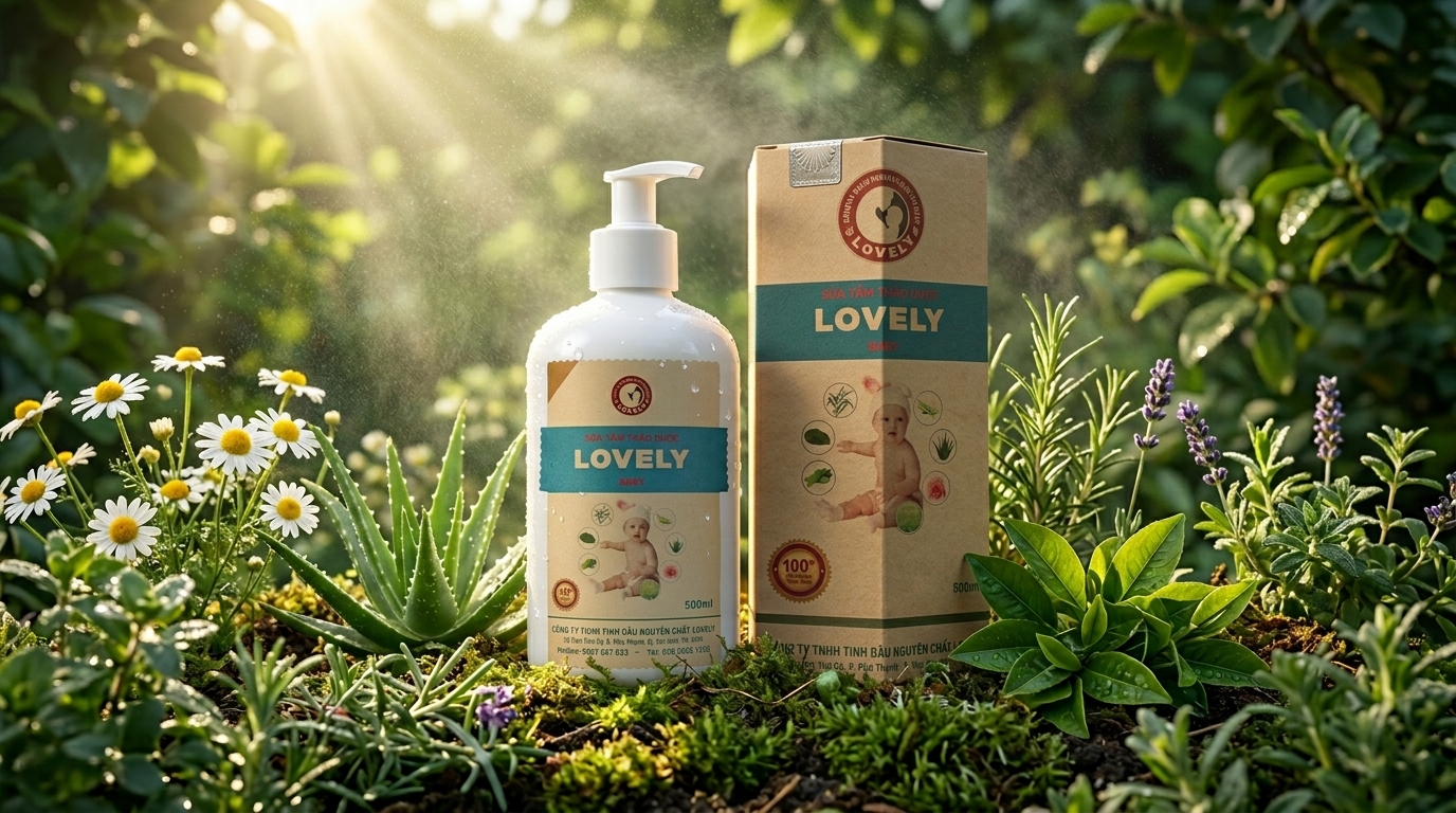 sữa tắm thảo dược Lovely chính hãng cao cấp hữu cơ sạch hằng ngày